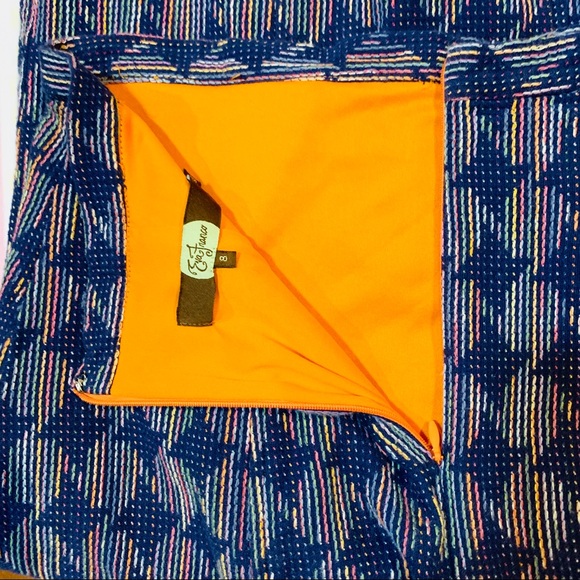 ❌sold❌ Eva Franco Rainbow Ruffle Pencil Skirt - Picture 7 of 8